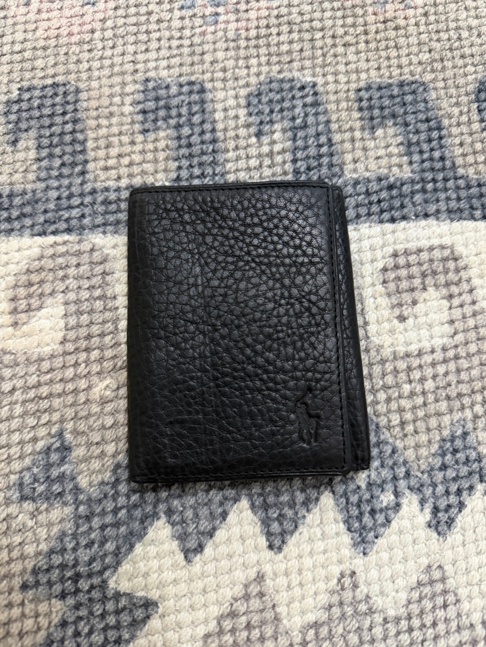 Polo by Ralph Lauren Black Leather Trifold Wallet - Classic Men's Accessory